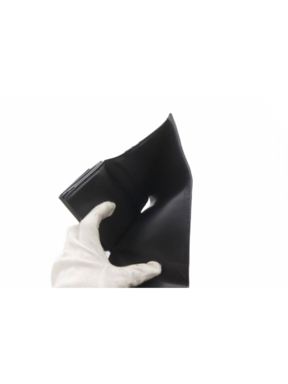 Celine Small Flap Wallet Triomphe Shiny Calfskin Trifold Black - Picture 7 of 8